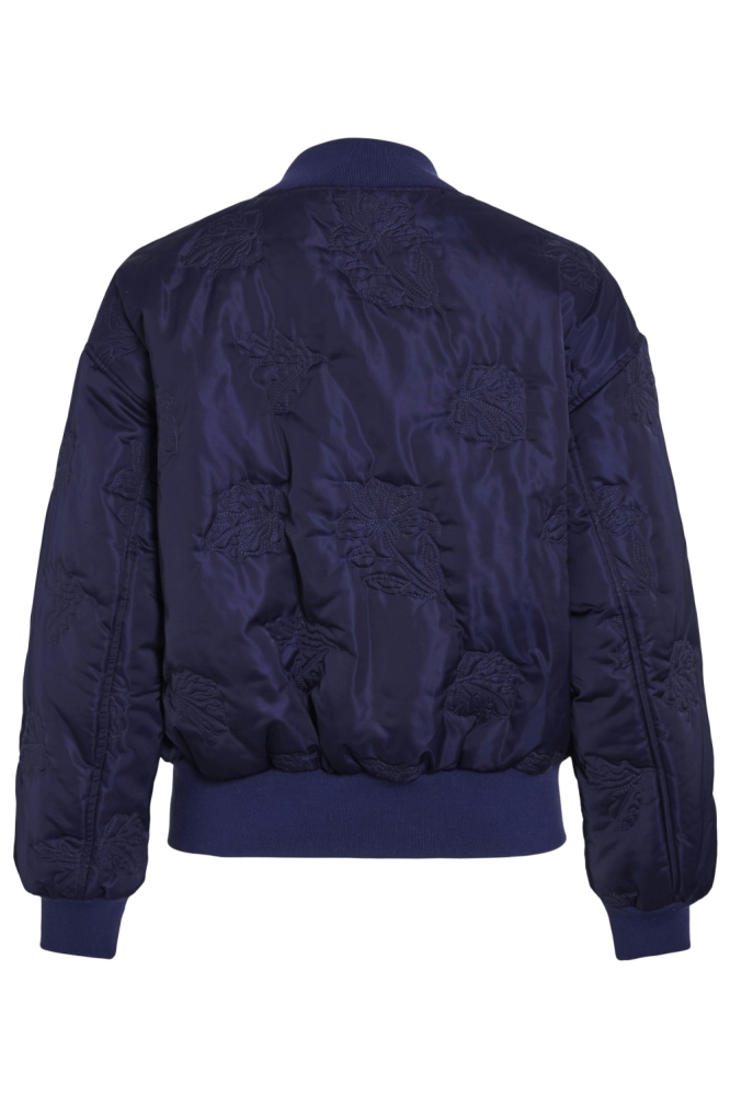 Vila blauwe dames jas | Achteraanzicht