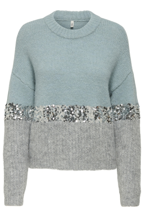 Only blauwe dames trui | Vooraanzicht