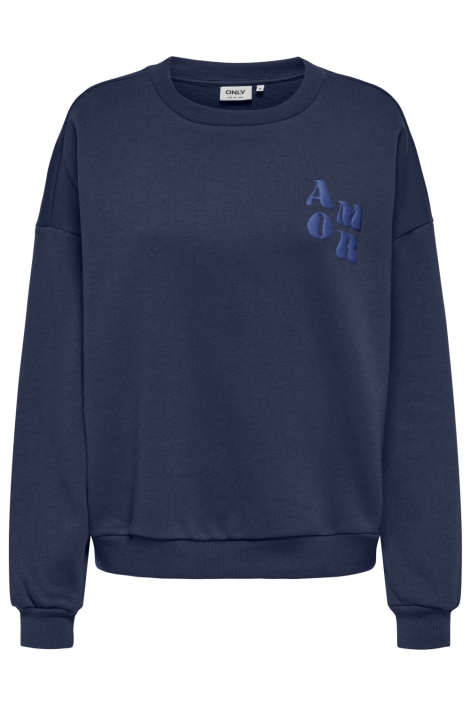 Only blauwe dames sweater | Vooraanzicht
