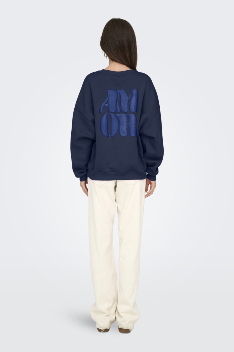 Only blauwe dames sweater | Model