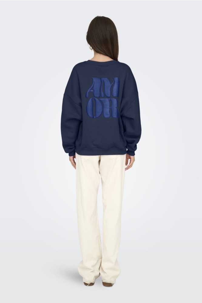 Only blauwe dames sweater | Model