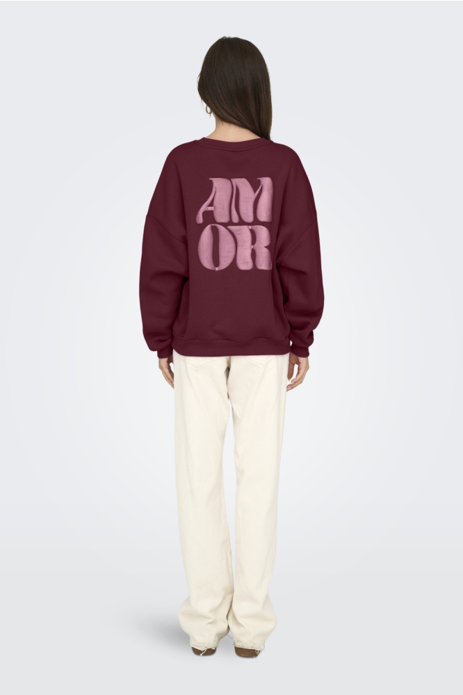 Only bordeaux dames sweater | Model