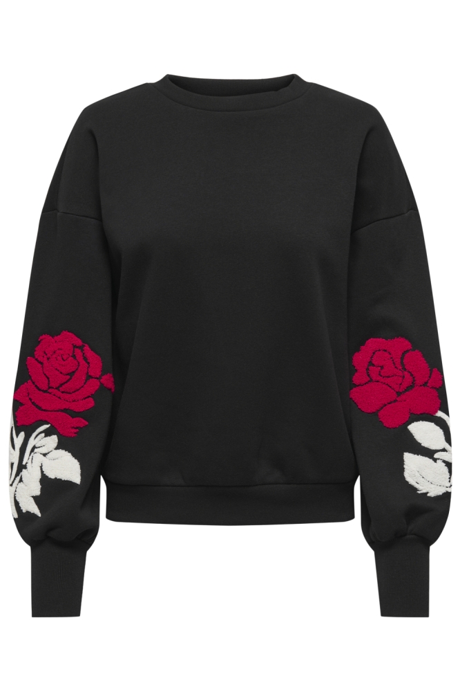 Only zwarte dames sweater | Vooraanzicht