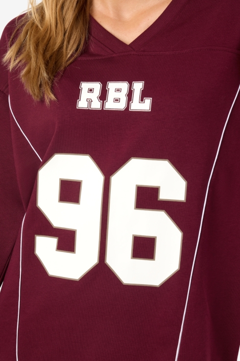 Noisy may bordeaux dames sweater | Close up