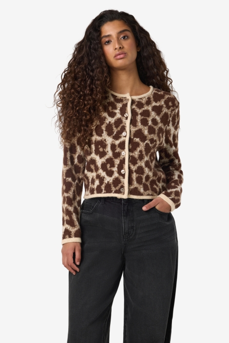 Noisy may camel dames vest | Model vooraanzicht