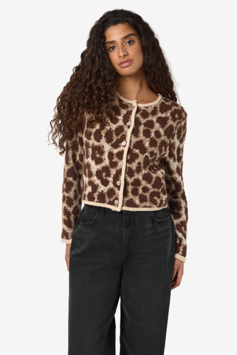 Noisy may camel dames vest | Model vooraanzicht