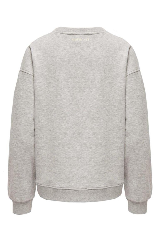 Harper & Yve grijze dames sweater | Achteraanzicht