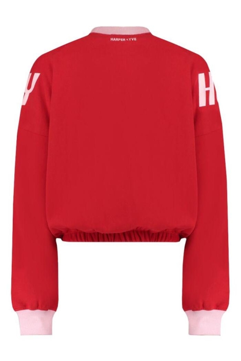 Harper & Yve rode dames sweater | Achteraanzicht