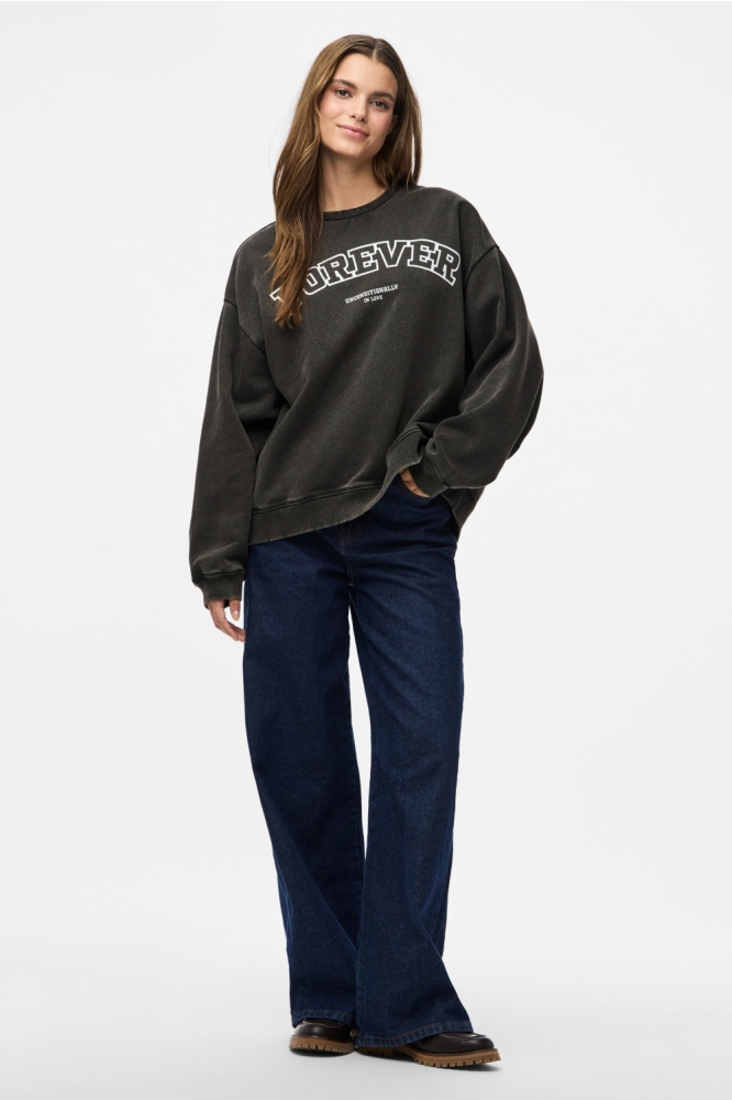 Pieces zwarte dames sweater | Model
