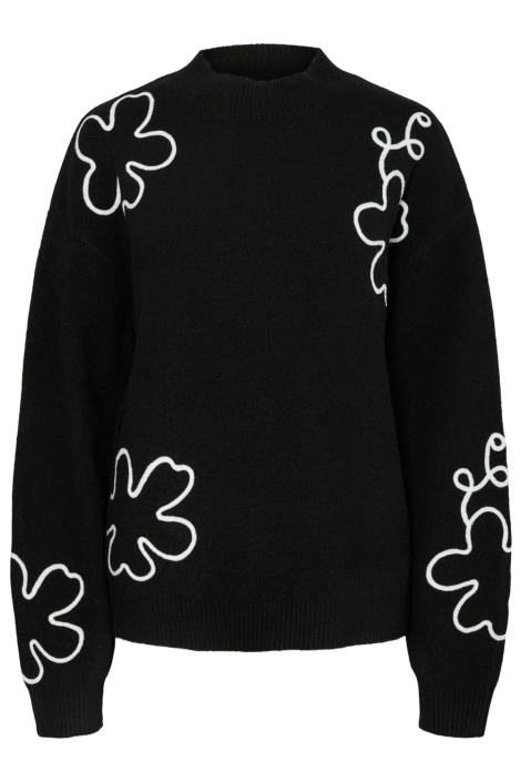 Pieces zwarte dames trui | Vooraanzicht