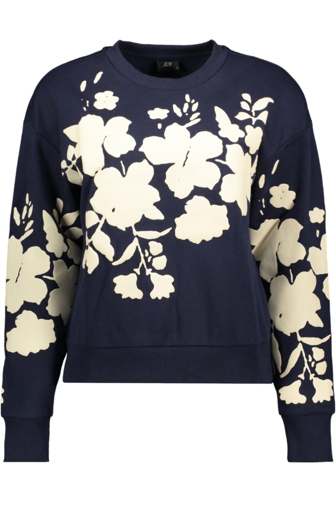 Jacqueline de Yong blauwe dames sweater | Vooraanzicht