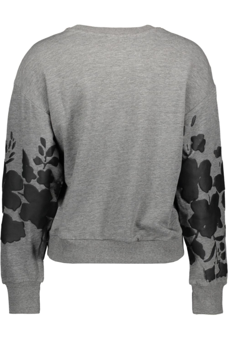 Jacqueline de Yong grijze dames sweater | Achteraanzicht