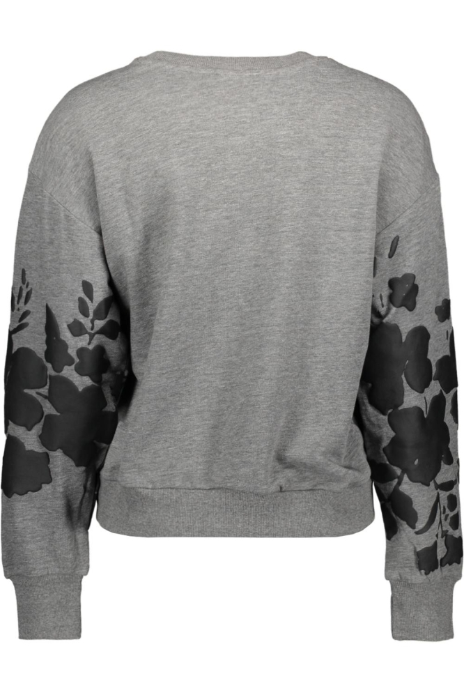 Jacqueline de Yong grijze dames sweater | Achteraanzicht