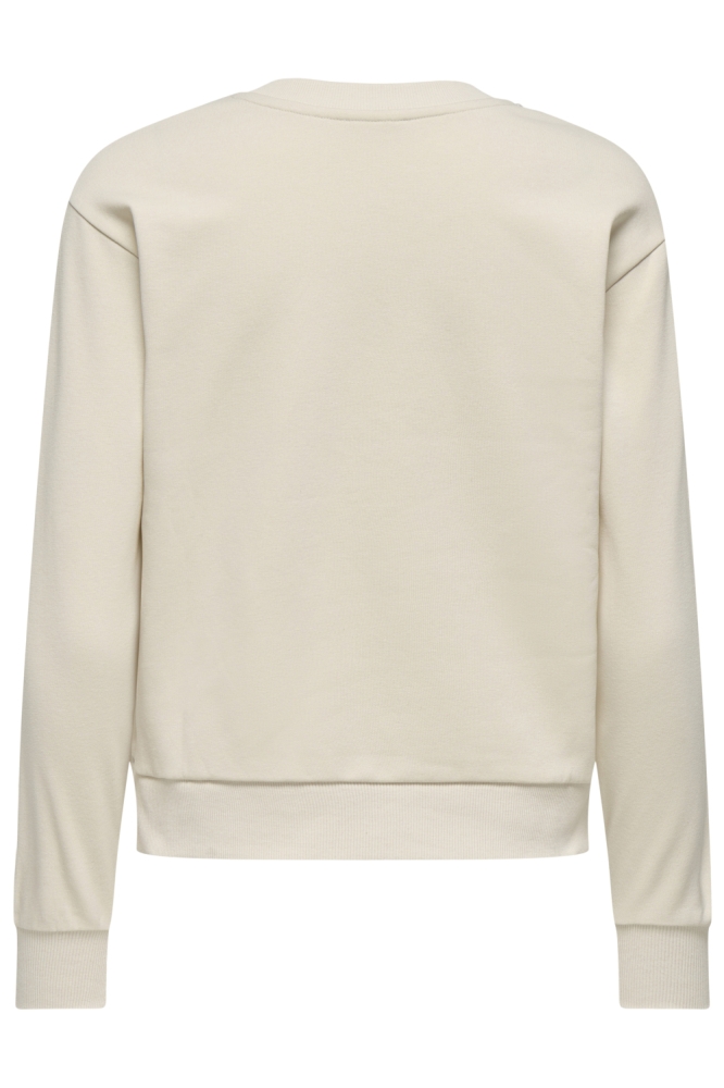 Jacqueline de Yong beige dames sweater | Achteraanzicht