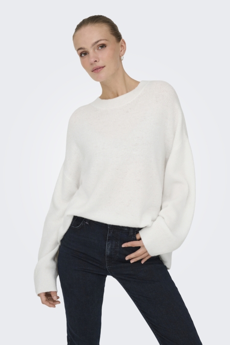 Jacqueline de Yong witte dames trui | Model vooraanzicht