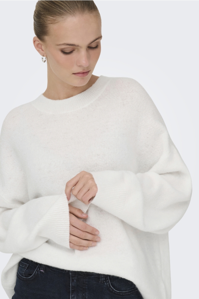 Jacqueline de Yong witte dames trui | Close up