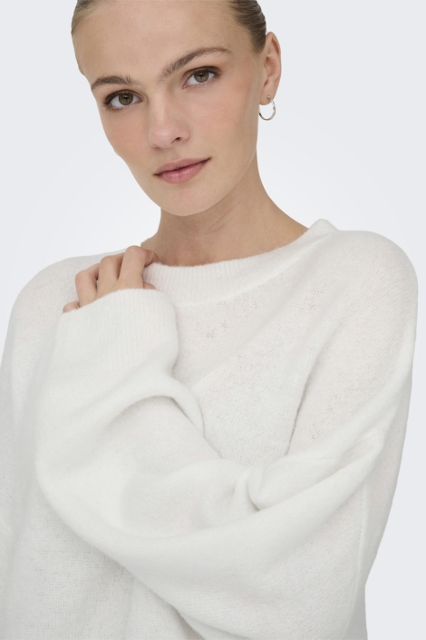 Jacqueline de Yong witte dames trui | Close up