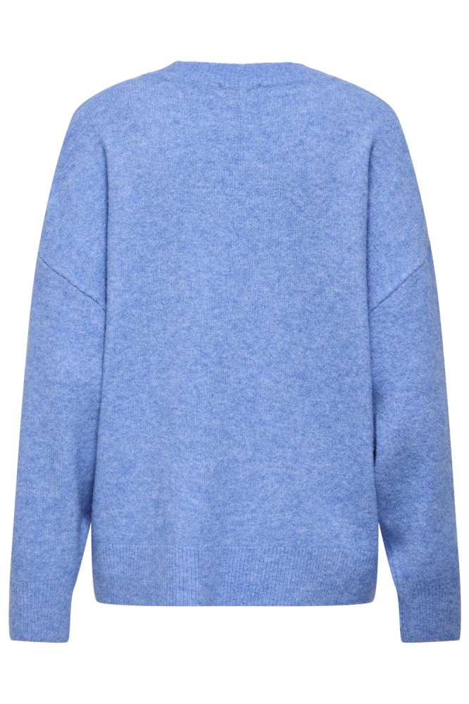 Jacqueline de Yong blauwe dames trui | Achteraanzicht