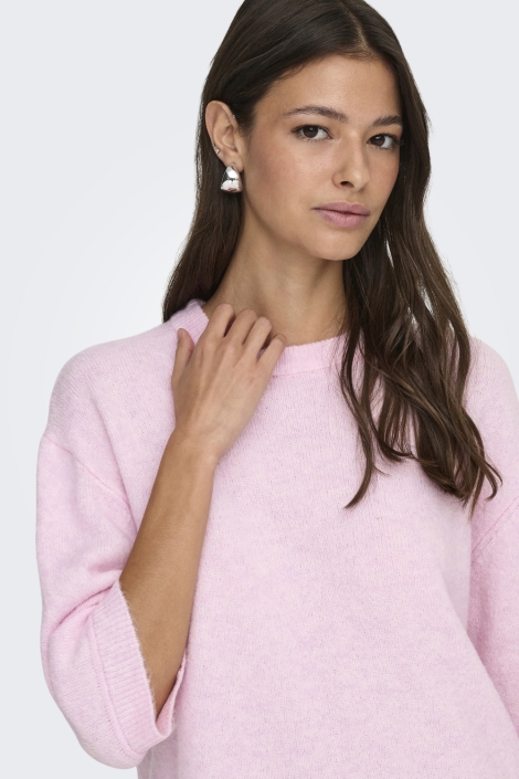 Jacqueline de Yong roze dames trui | Close up
