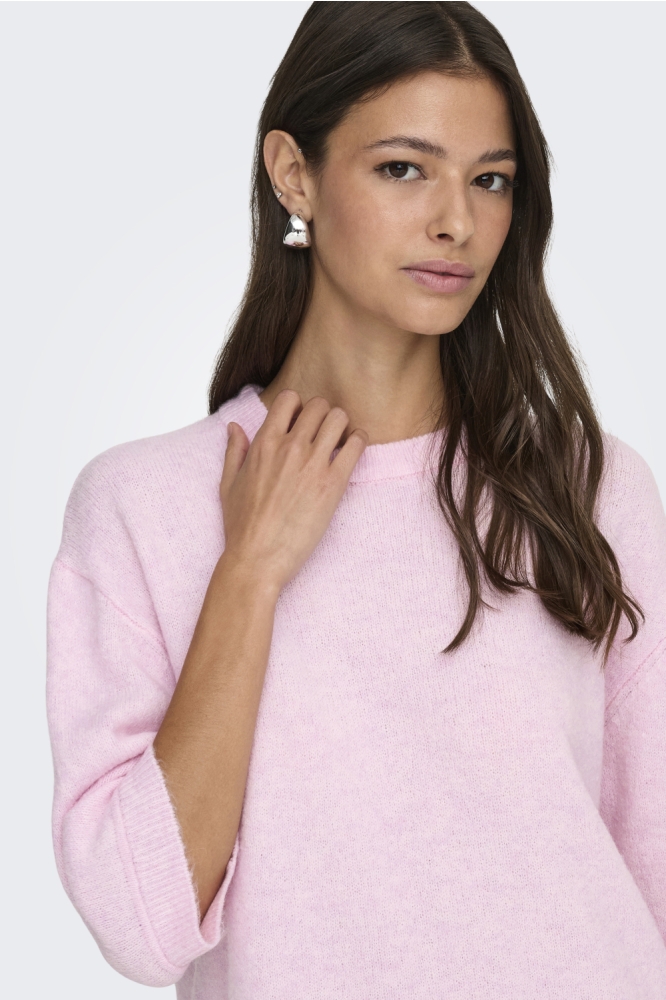 Jacqueline de Yong roze dames trui | Close up
