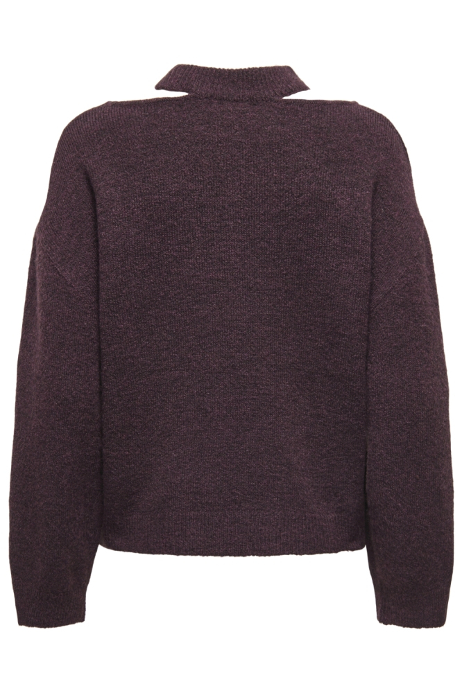 Jacqueline de Yong bordeaux dames trui | Achteraanzicht