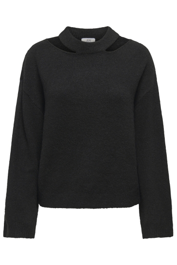 Jacqueline de Yong JDYDEBBIE L/S O-NECK CUT OUT PULL K 15360995 BLACK