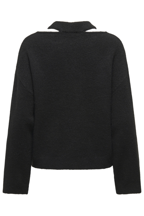 Jacqueline de Yong zwarte dames trui | Achteraanzicht