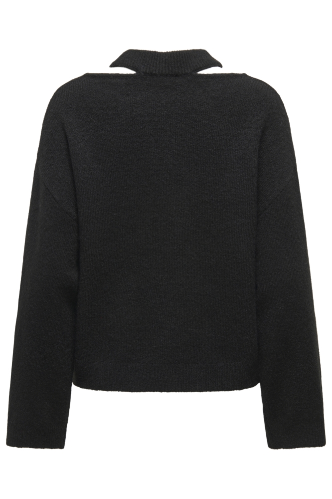 Jacqueline de Yong zwarte dames trui | Achteraanzicht