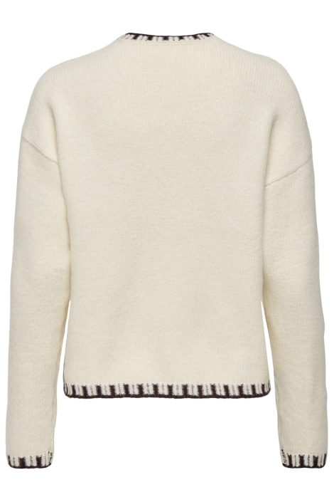 Jacqueline de Yong beige dames trui | Achteraanzicht