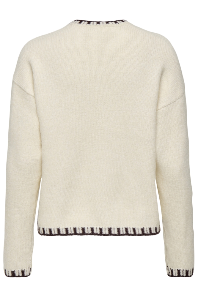 Jacqueline de Yong beige dames trui | Achteraanzicht