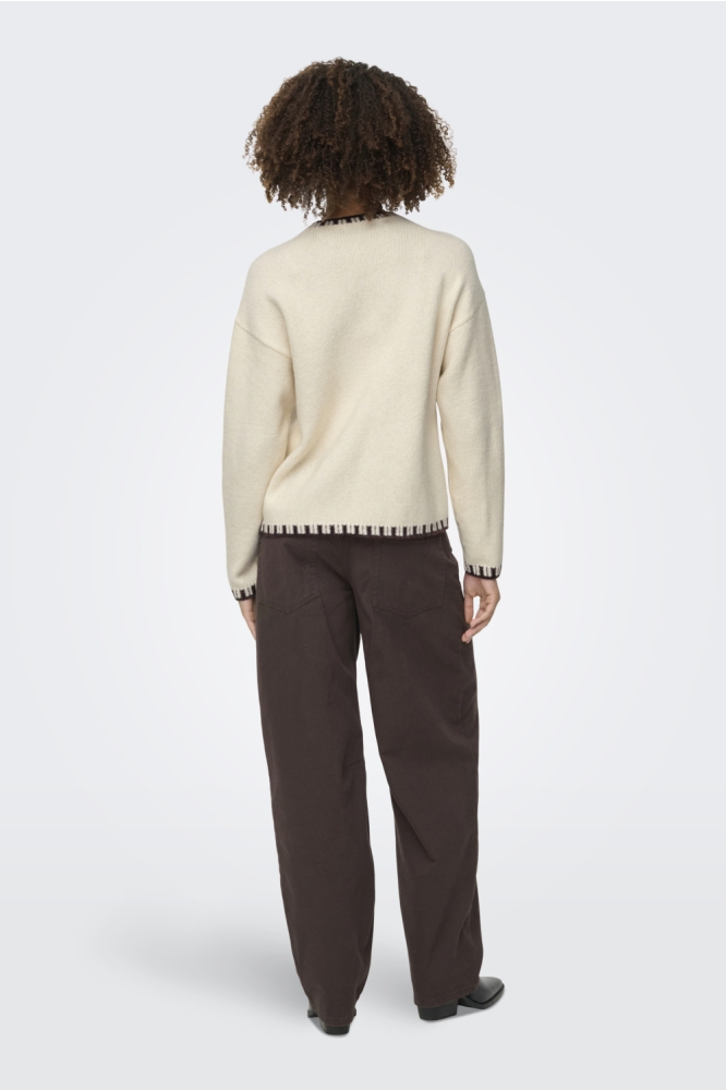 Jacqueline de Yong beige dames trui | Model