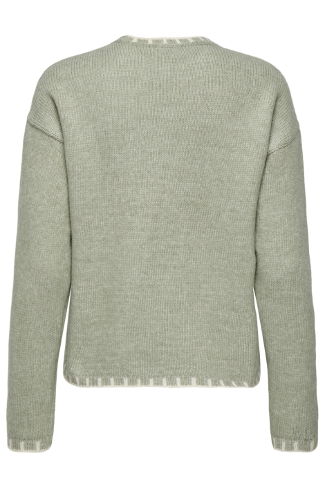 Jacqueline de Yong groene dames trui | Achteraanzicht