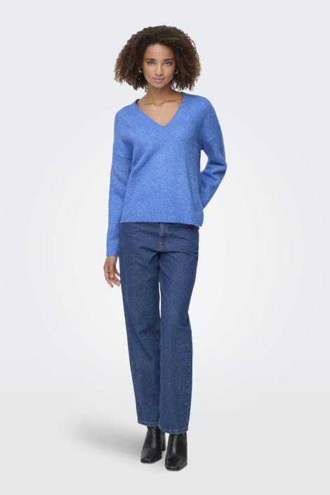 Jacqueline de Yong blauwe dames trui | 
