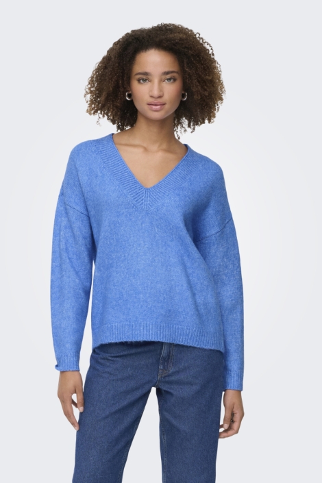 Jacqueline de Yong blauwe dames trui | 