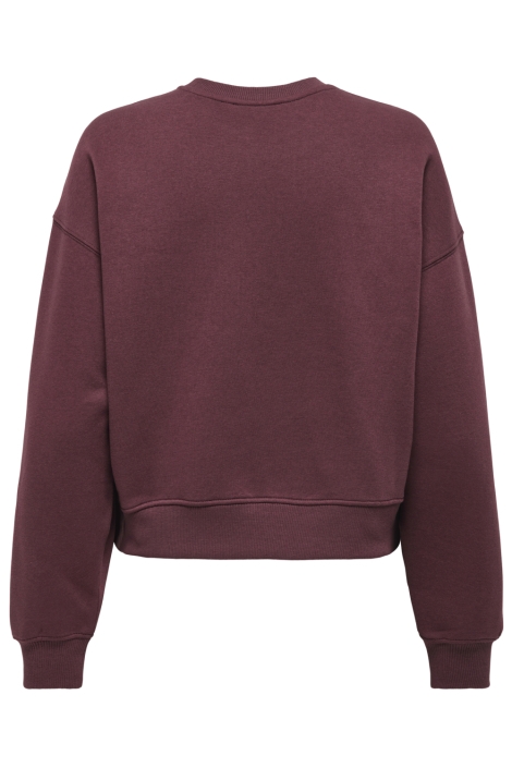 Only bordeaux dames sweater | Achteraanzicht