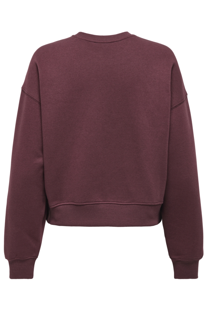 Only bordeaux dames sweater | Achteraanzicht