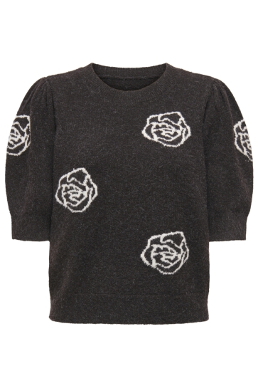 Only Trui ONLRICA LIFE DETAIL 2/4 PULLOV EX K 15366398 Black Coffee/BIRCH ROSE