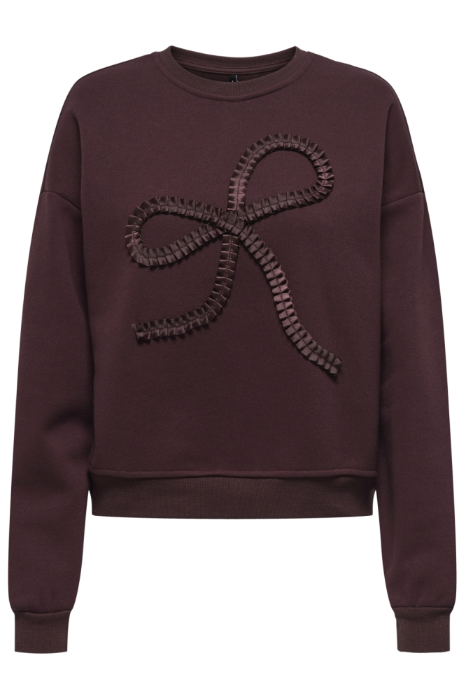 Only bruine dames sweater | Vooraanzicht