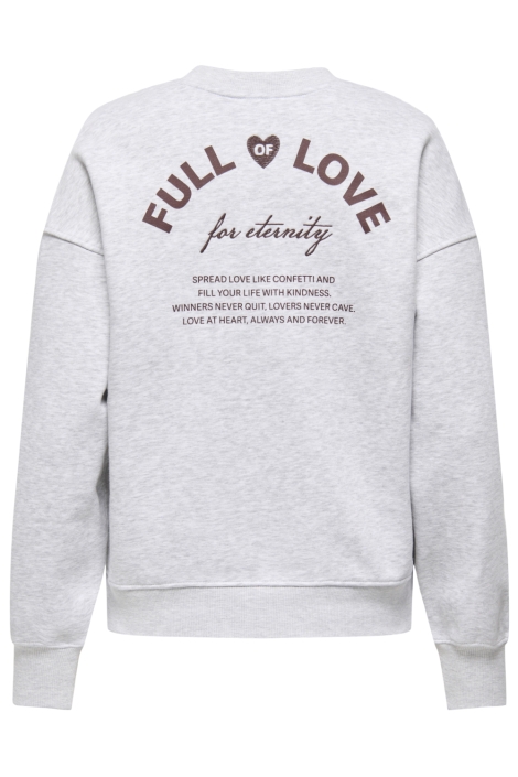 Only grijze dames sweater | Achteraanzicht