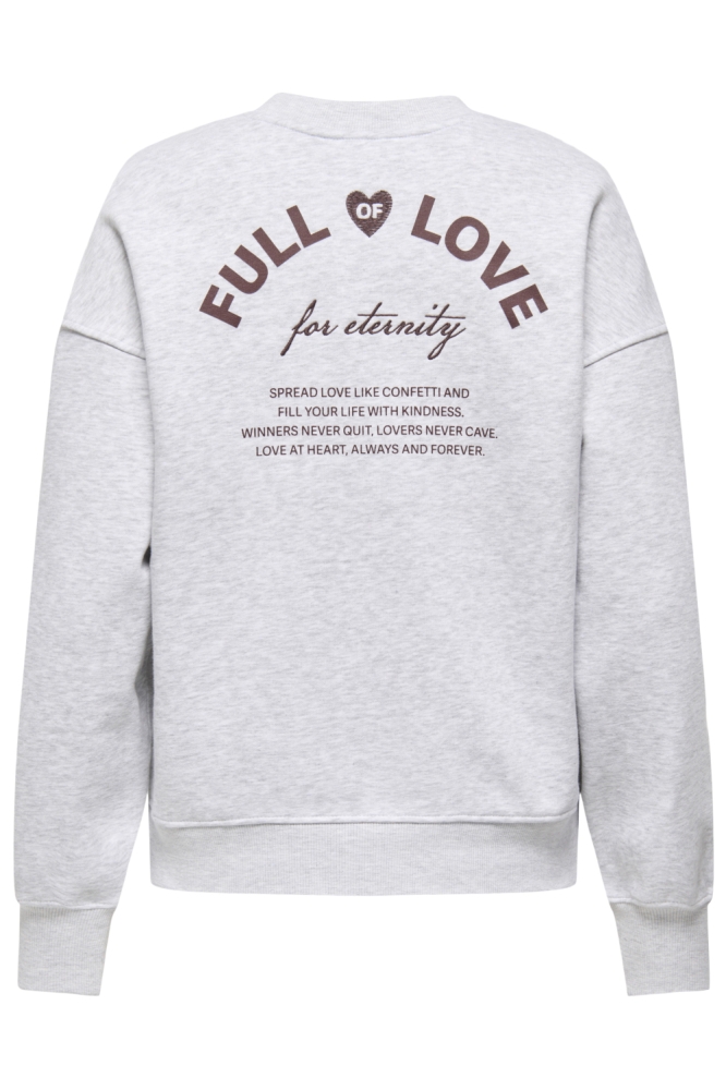 Only grijze dames sweater | Achteraanzicht
