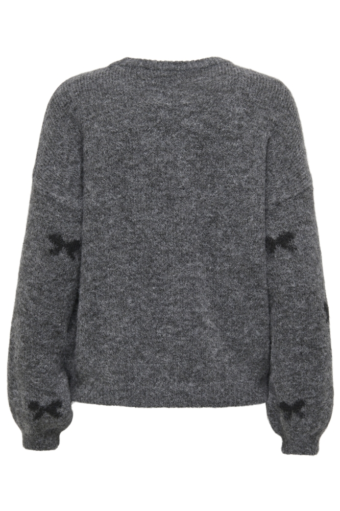 Only grijze dames trui | Achteraanzicht