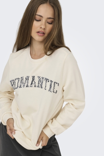 Only ONLFREDERIKKA L/S PRINT BOX UB SWT 15352623 Antique White/Romantic