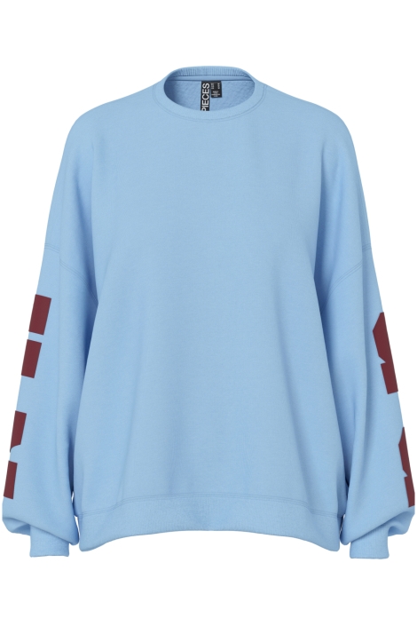 Pieces blauwe dames sweater | Vooraanzicht