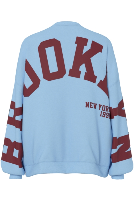 Pieces blauwe dames sweater | Achteraanzicht