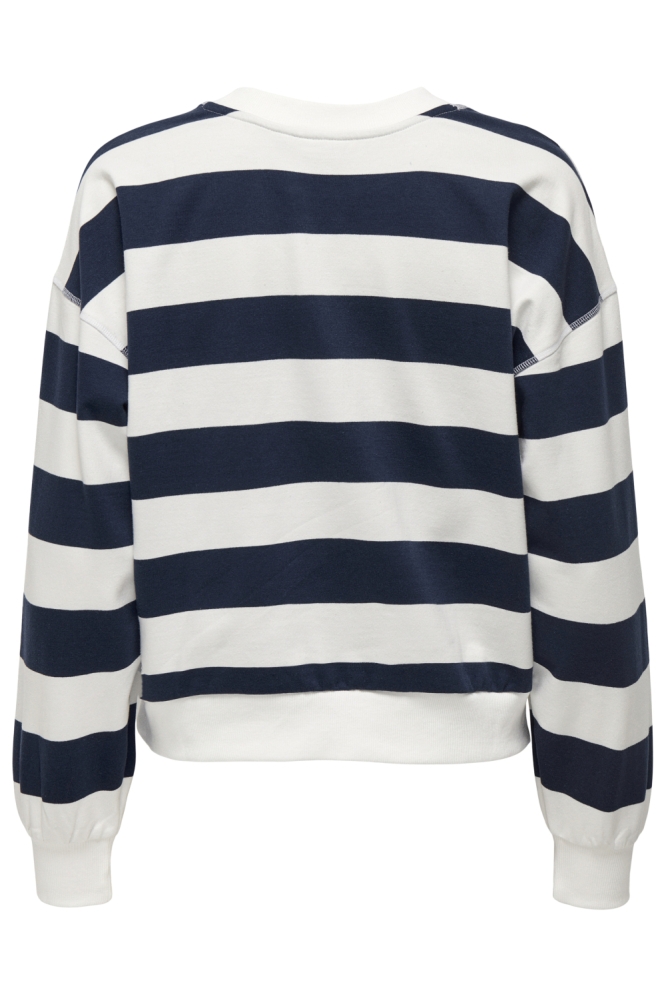 Only blauwe dames sweater | Achteraanzicht