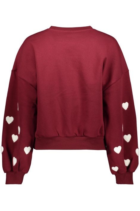 Only bordeaux dames sweater | Achteraanzicht