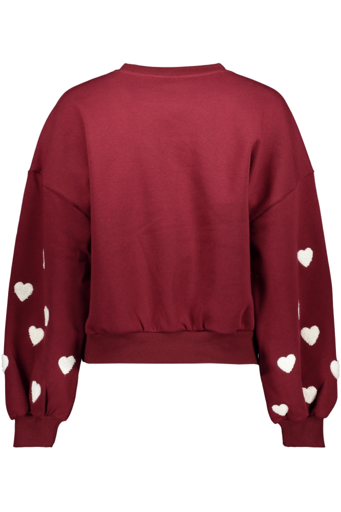 Only bordeaux dames sweater | Achteraanzicht