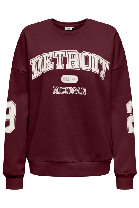 Only bordeaux dames sweater | Vooraanzicht