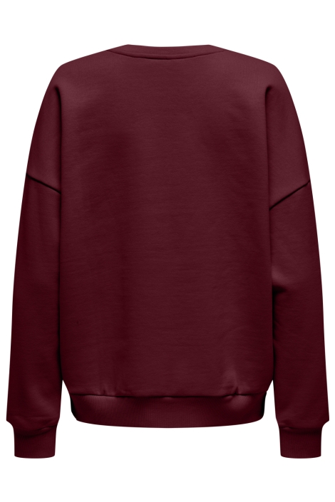Only bordeaux dames sweater | Achteraanzicht