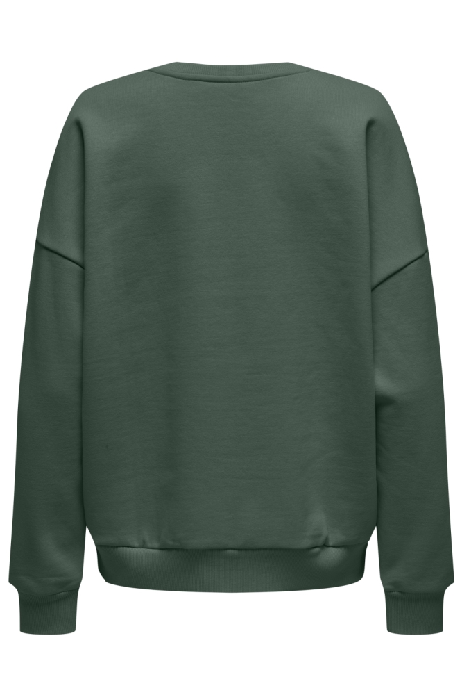 Only groene dames sweater | Achteraanzicht